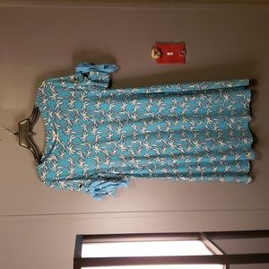 Crown and Ivy Lady's Turquoise Short Tied Bow Sleeves